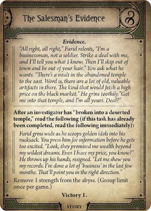 The Salesmanâ€™s Evidence