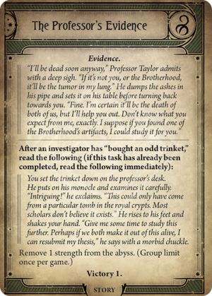 The Professorâ€™s Evidence