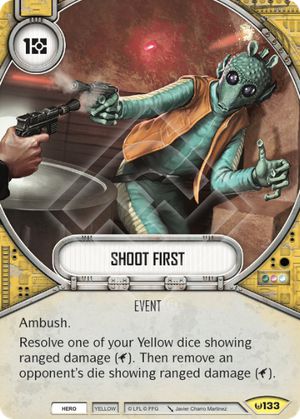 2x 2 x Shoot First x 2 Uncommon Awakenings Star Wars Destiny